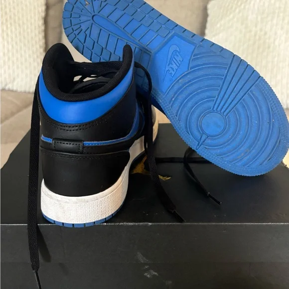 Air Jordan Black and Blue Sneakers - Picture 5 of 7